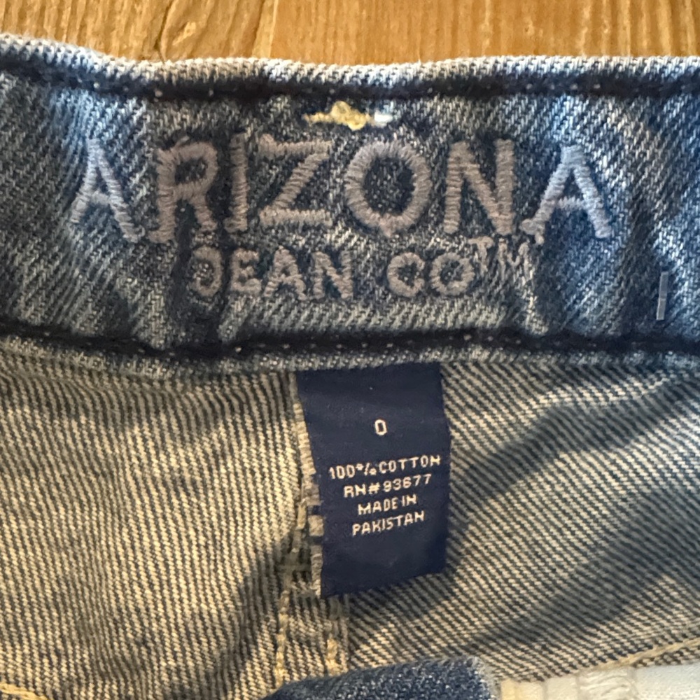 Arizona Jean Company Hi Rose Light Blue Distressed Shorts - Picture 2 of 4